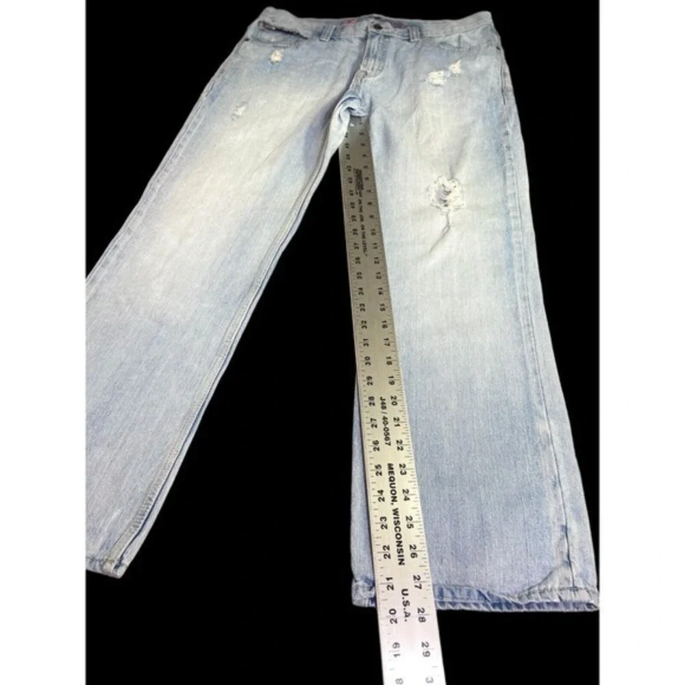French Connection UK Style Mens Straight-Cut Light‎ Wash Jeans Size 34x30